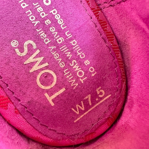 TOMS Jutti Neat Women's Pink Pointed Toe Boho Geometric Flats Size 7.5 - Picture 7 of 8